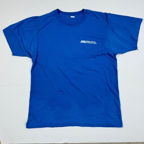 Vintage Mid Valley Athletic Club Blue Single Stitch T Shirt Size M? - Picture 1 of 8